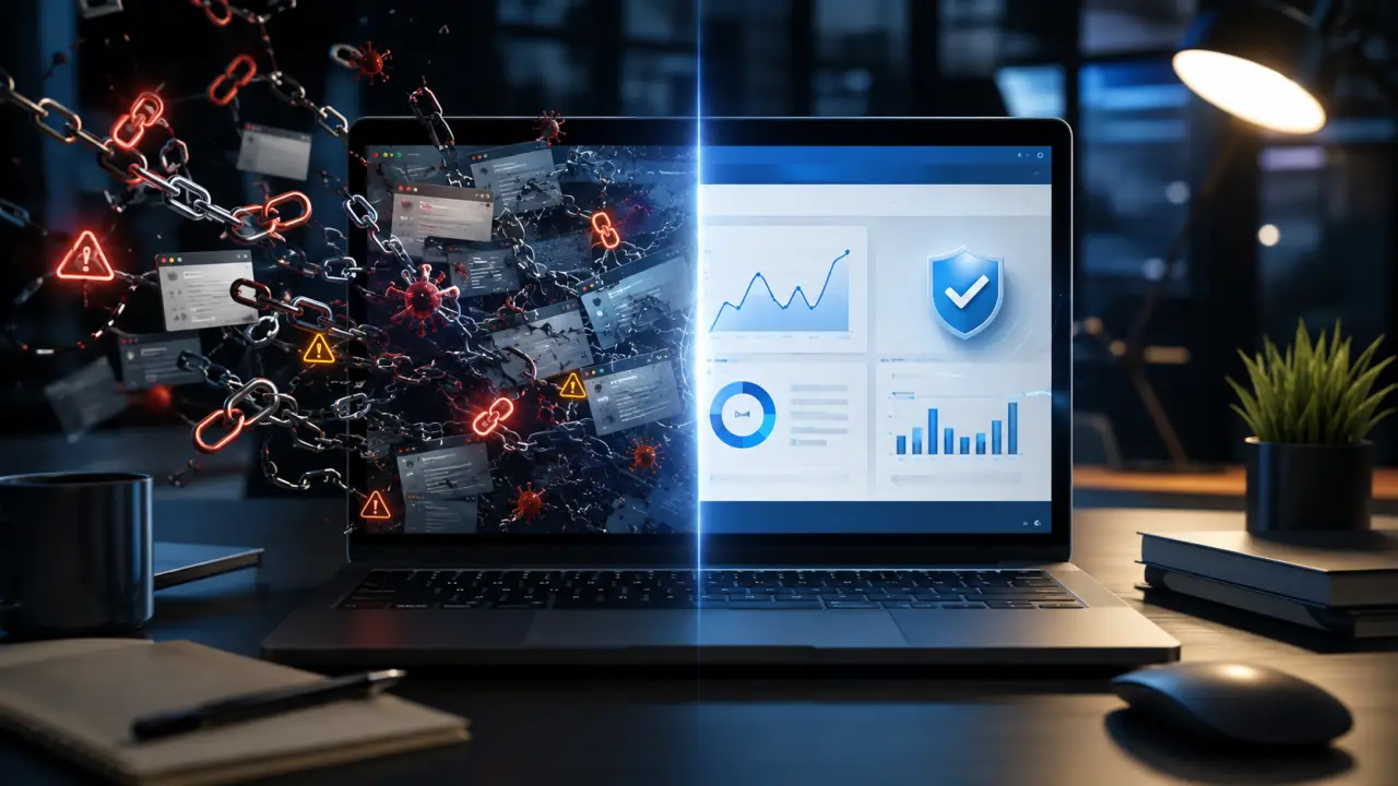 Illustration d'un site financier assaini avec une présentation claire et professionnelle