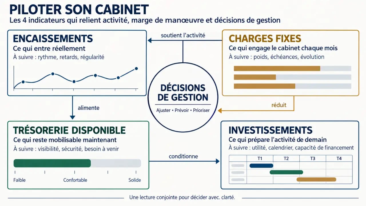 Infographie sur le suivi comptable d’un expert-comptable pour professionnel de santé