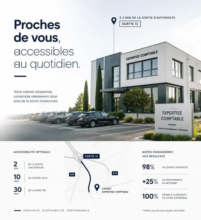 Expert comptable Neyron cabinet accessible proche sortie A46 avec parking