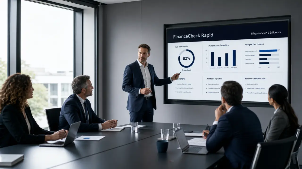 Audit financier avec FinanceCheck Rapid : décider vite grâce à un diagnostic en 3 à 5 jours