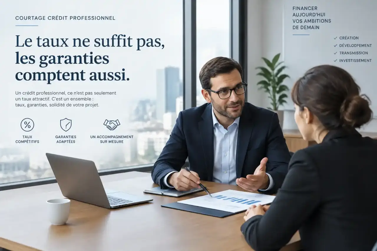Courtage crédit professionnel : le taux ne suffit pas, les garanties comptent aussi