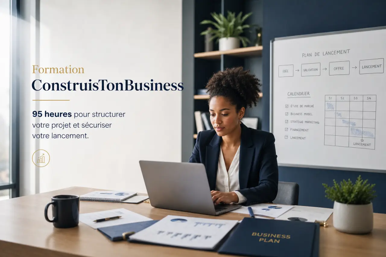 Formation ConstruisTonBusiness : 95 heures pour structurer votre projet et sécuriser votre lancement