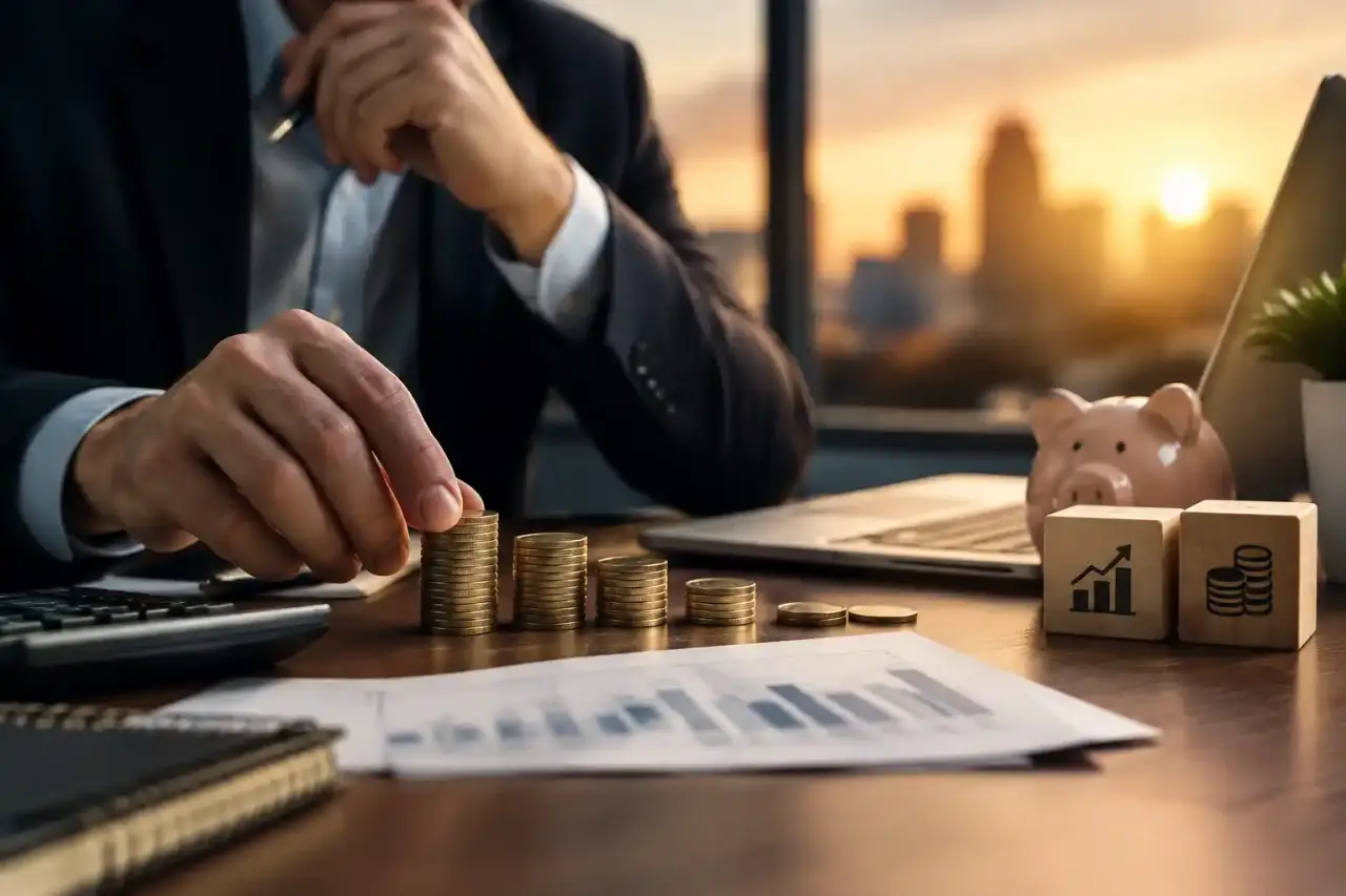 Dirigeants de PME analysant un tableau de trésorerie et une stratégie de distribution de dividendes
